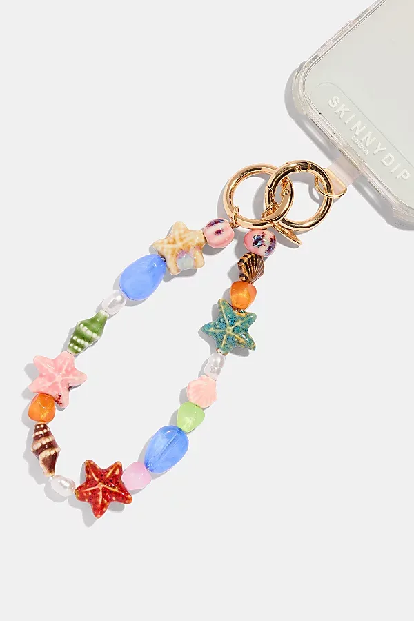 Beaded Coastal Charm Phone Chain by Skinnydip London