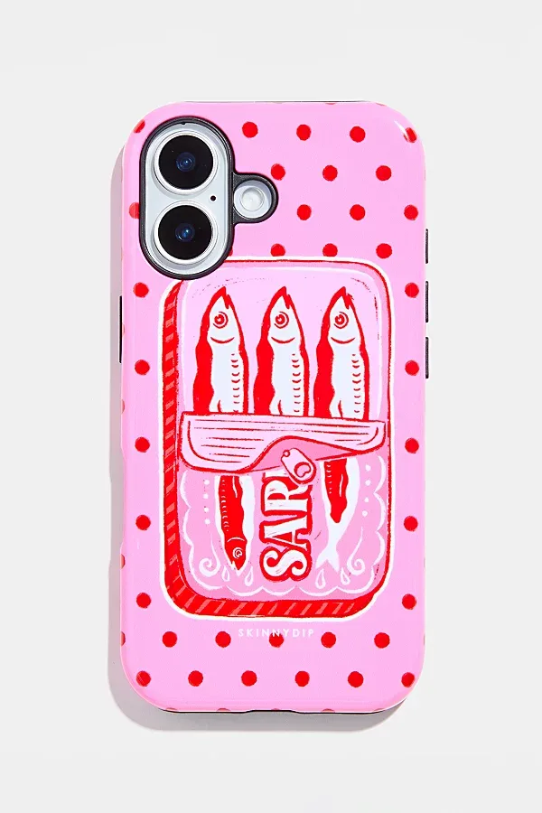Polka Dot Sardine Tin Ultra Protective Phone Case by Skinnydip London