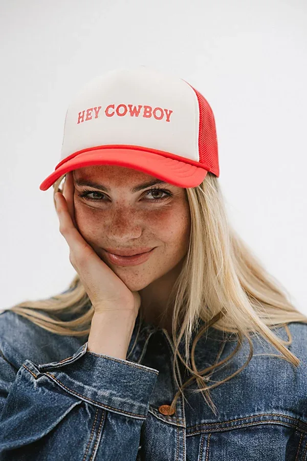 Hey Cowboy Trucker Hat by Gigi Pip
