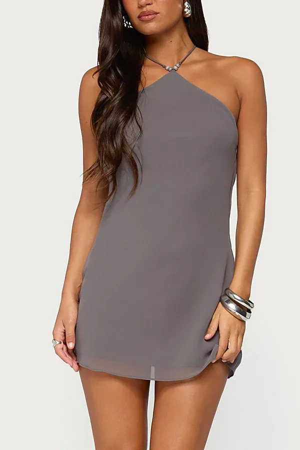 Teeva Chiffon Mini Dress by Edikted
