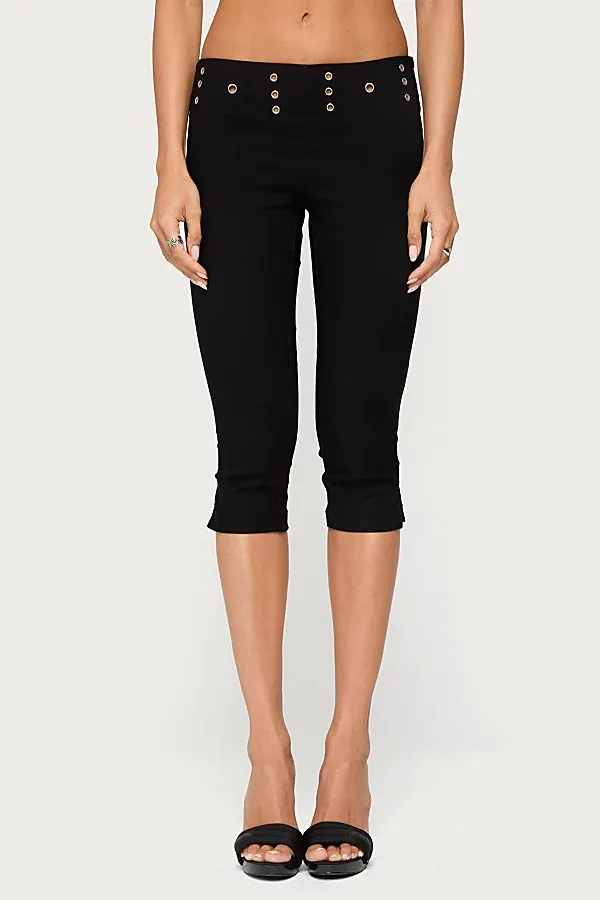 Meeva Grommet Capri Pants by Edikted