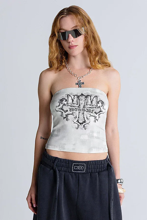 Hex Graphic Tube Top by Miss Me