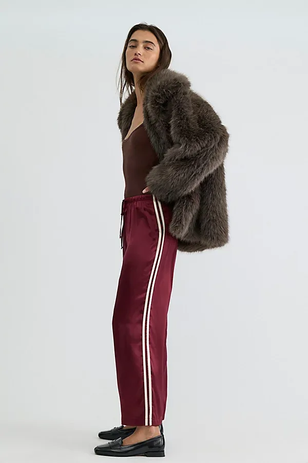 The Silk Stripe Crop Pants by DONNI.