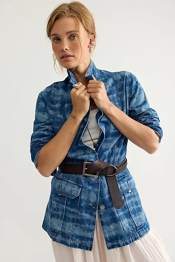 Rodebjer Miko Shibori Denim Jacket by Free People