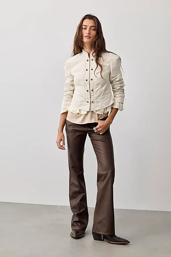 Cloud Nine Ruffle Band Jacket by Free People