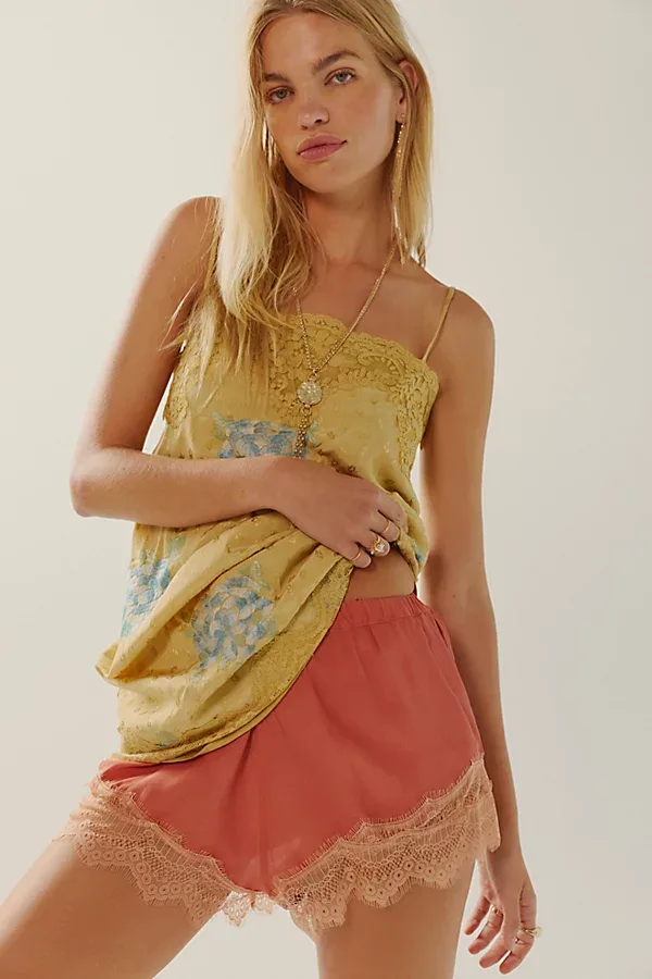 Ciao Ciao Vacation Unwind Lace Trim Shorts by Ciao Ciao Vacation