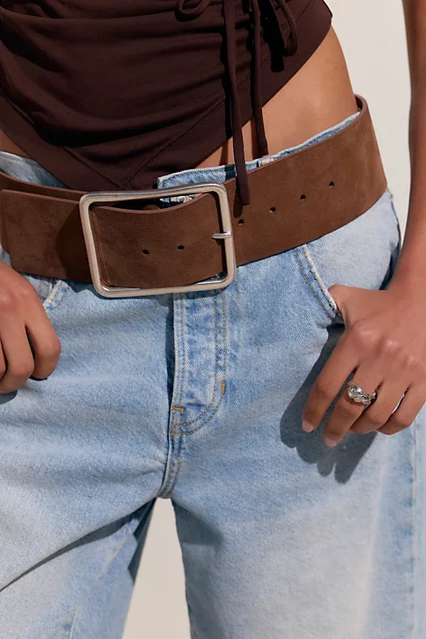 Suede Hex Hip Belt