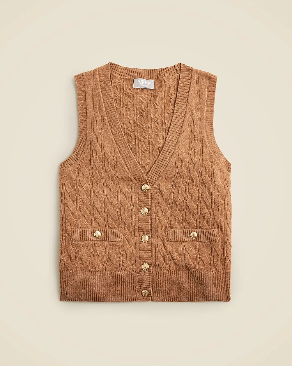 Cashmere Cable-Knit Sweater-Vest by J.Crew