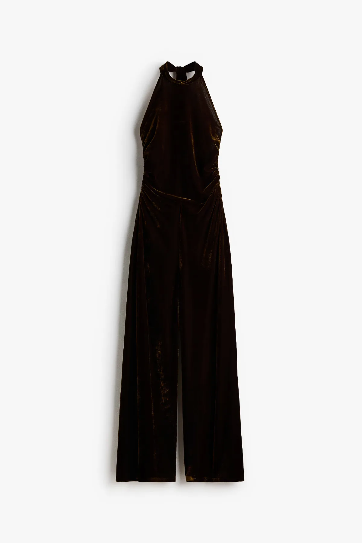 Velour Halterneck Jumpsuit by H&M