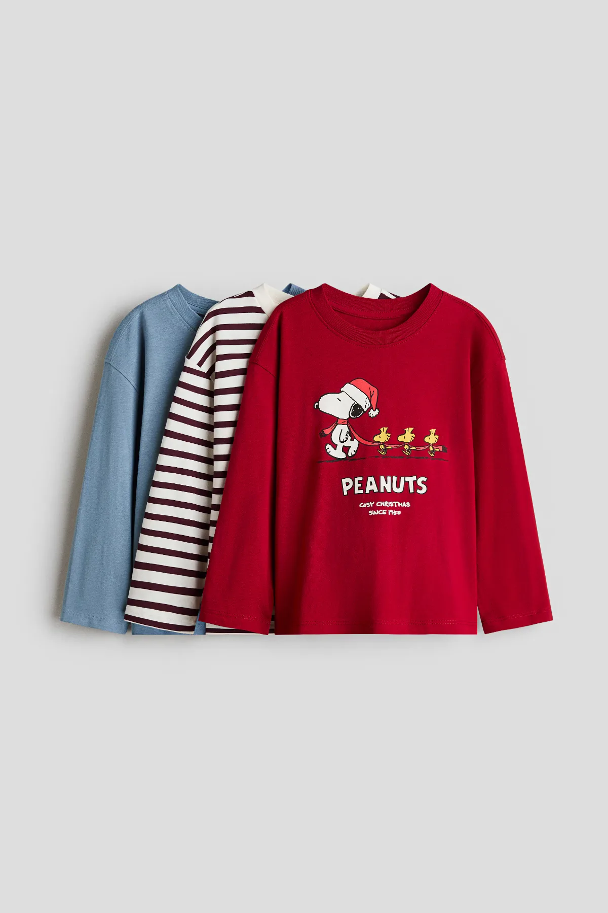 3-Pack Printed Long-Sleeved T-Shirts by H&M
