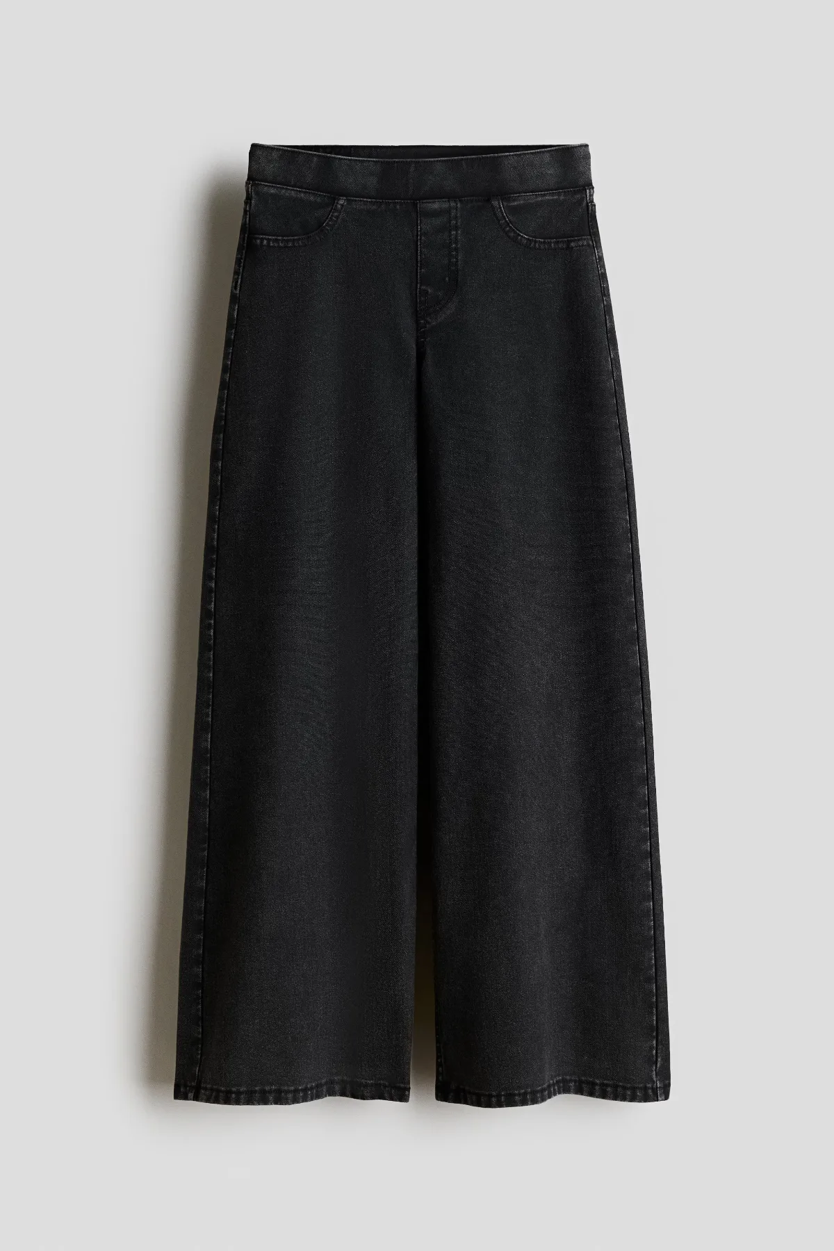 Denim-Look Wide-Leg Jeggings by H&M