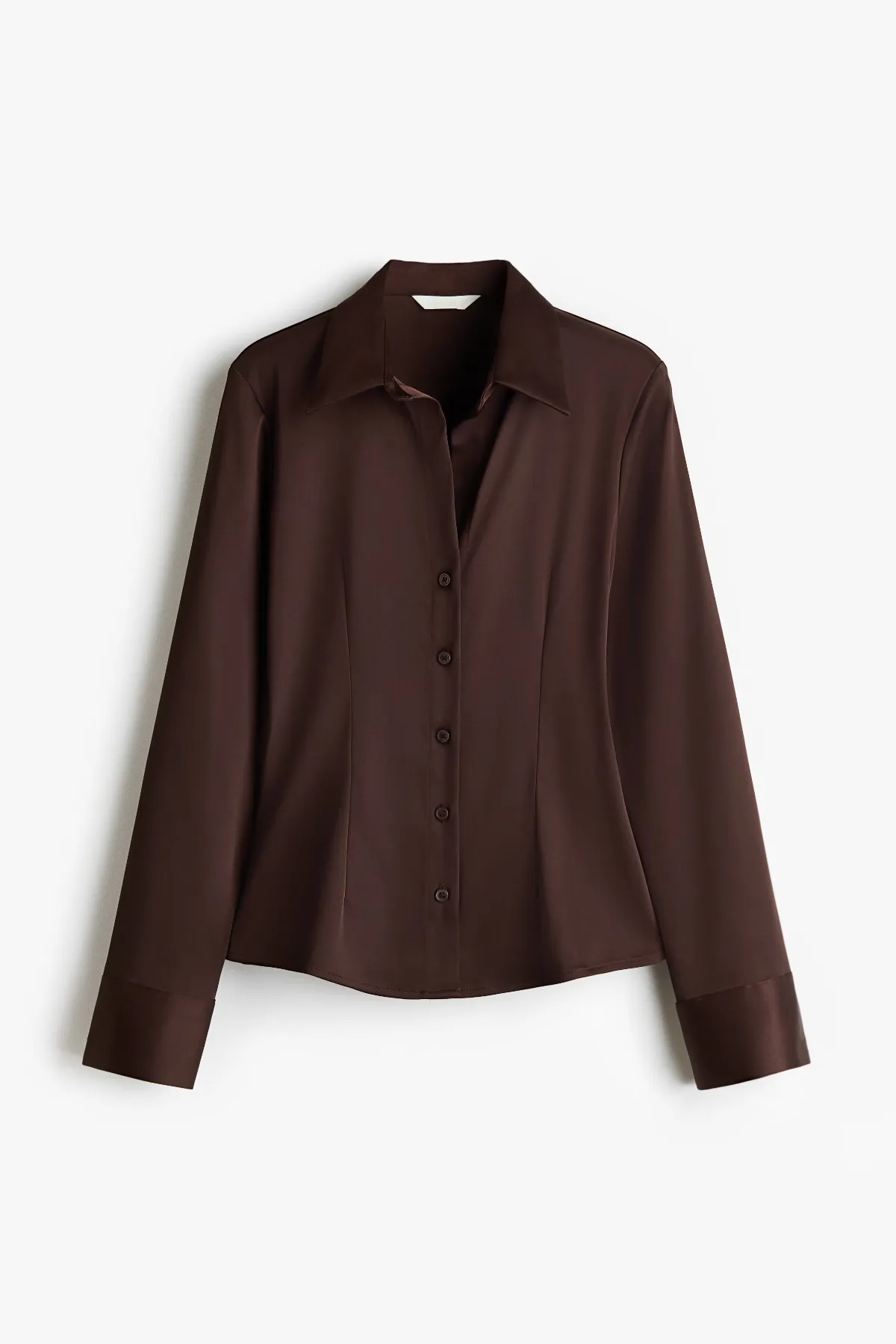 Fitted Satin Shirt by H&M