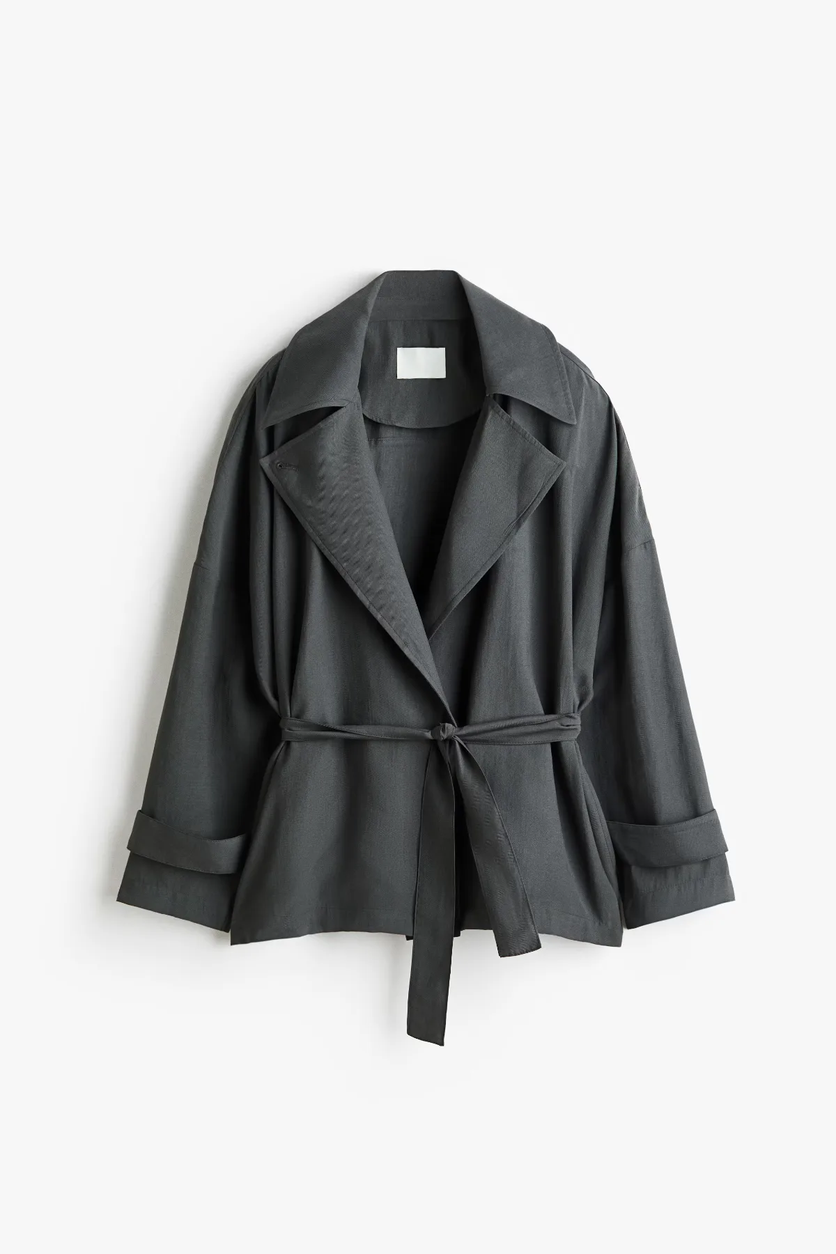 Short Lyocell-Blend Trench Coat by H&M