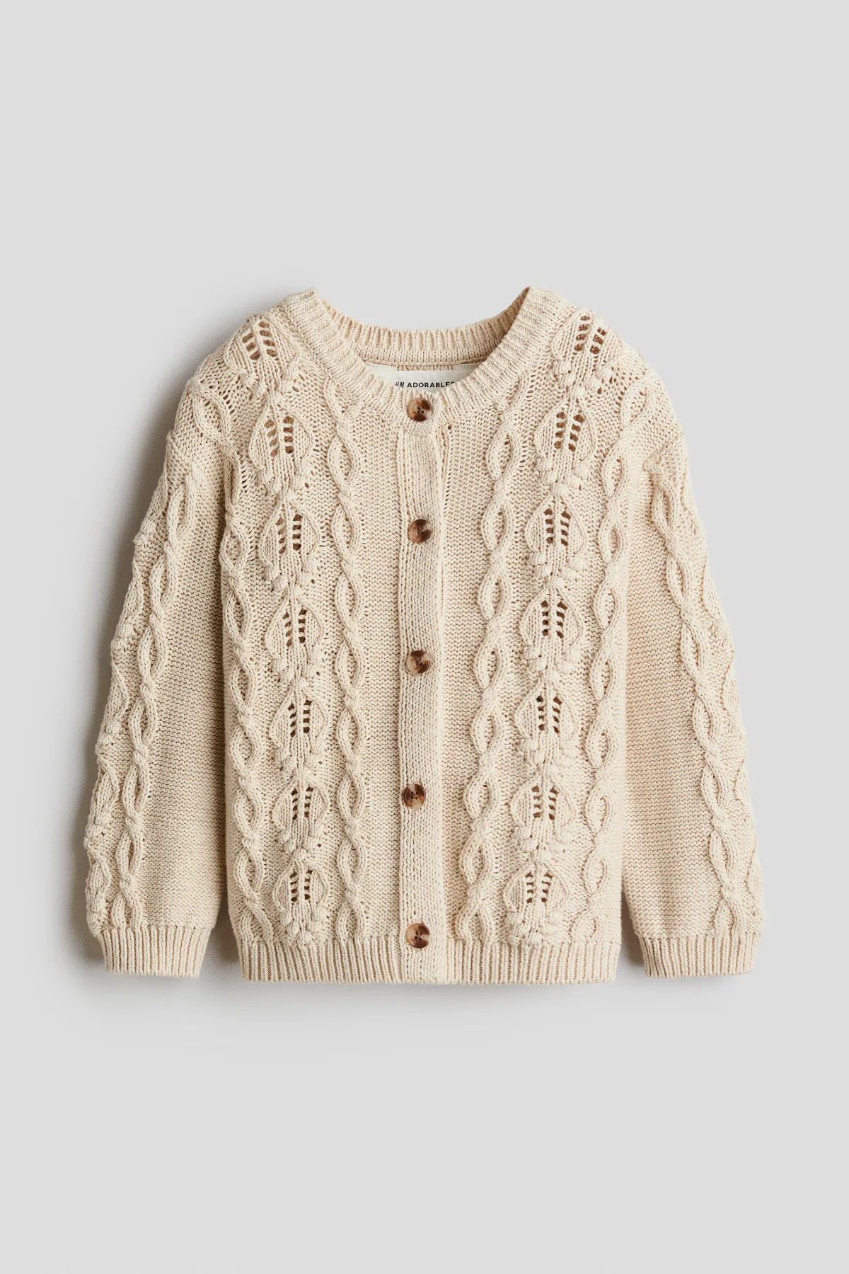 Cotton Pattern-Knit Cardigan by H&M