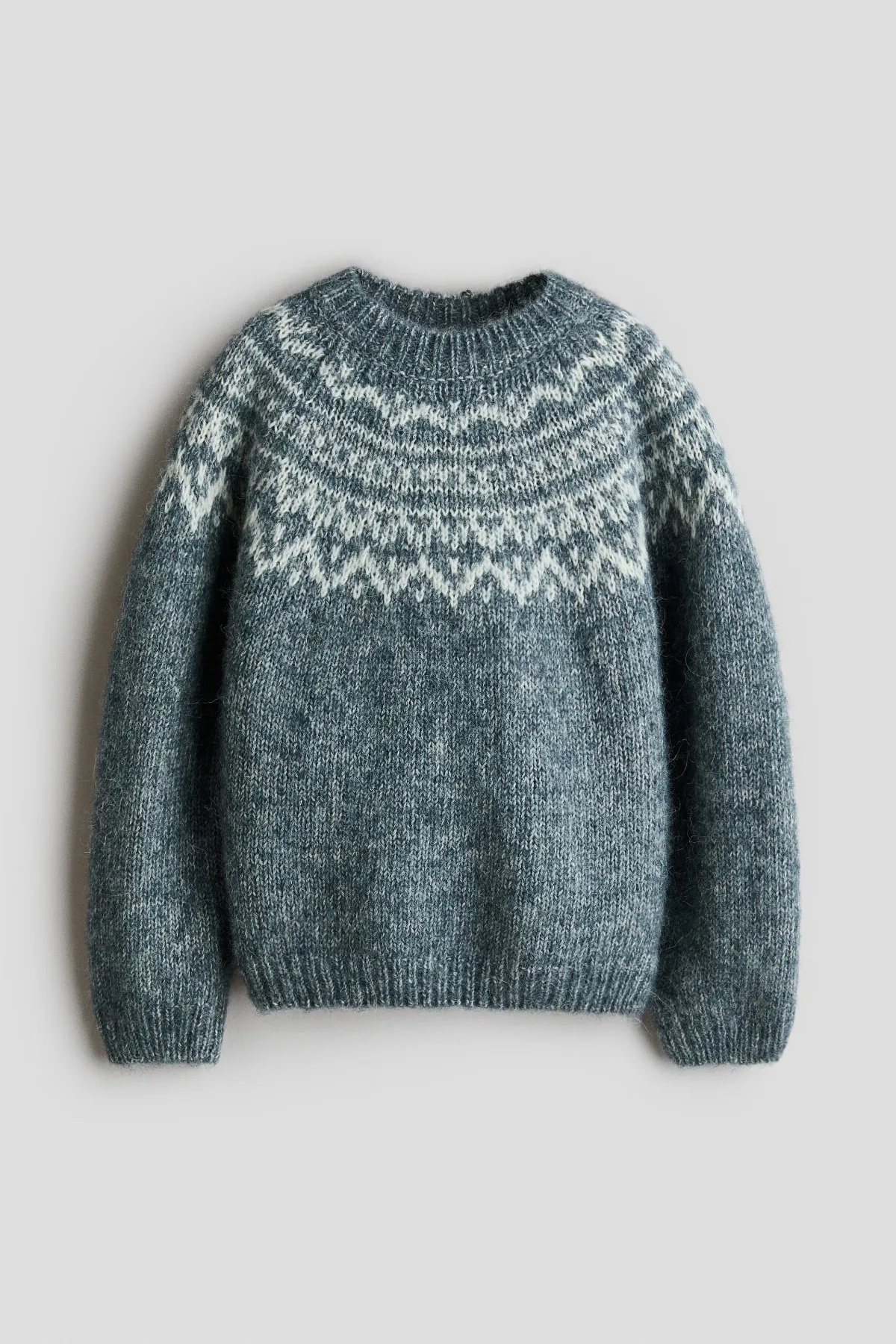 Wool-Blend Jacquard-Knit Sweater by H&M