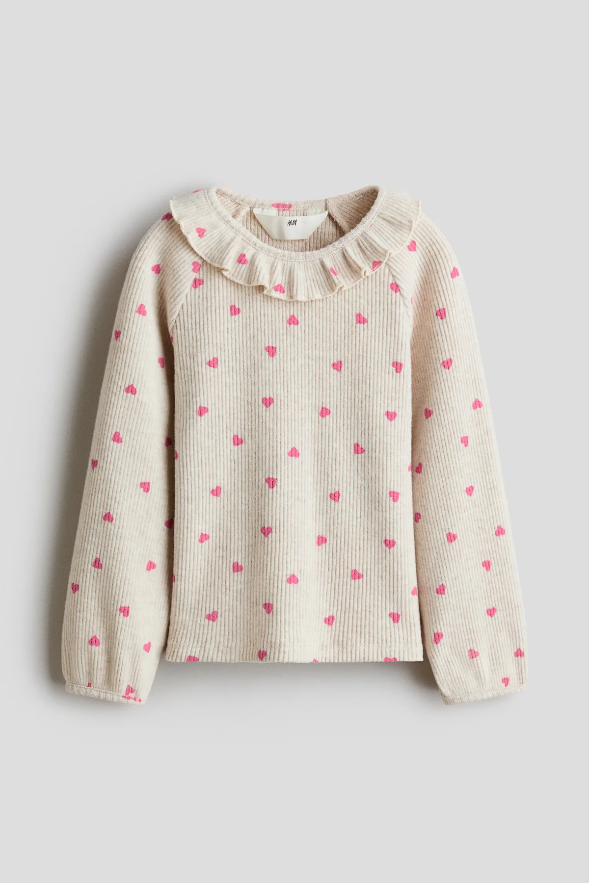 Ruffle-Trimmed Cotton Top by H&M