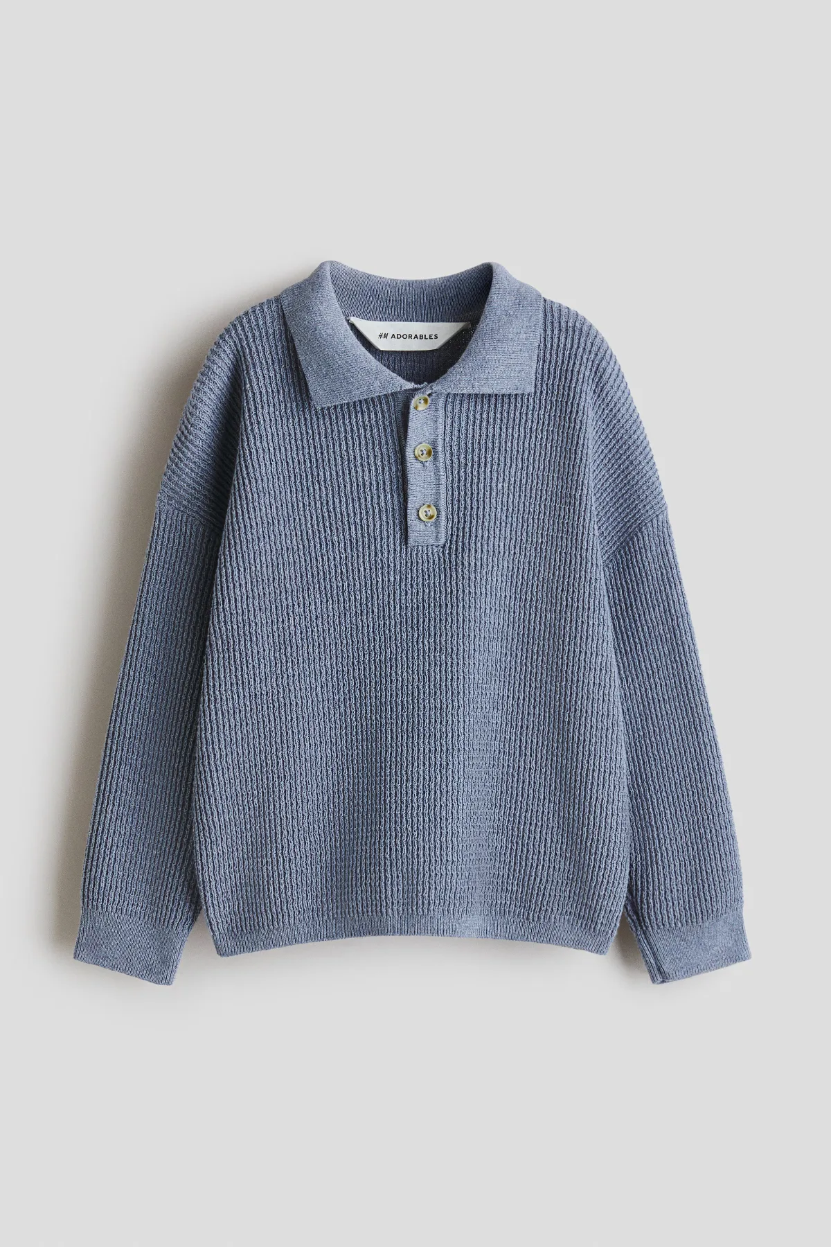 Loose-Fit Cotton Polo Sweater by H&M