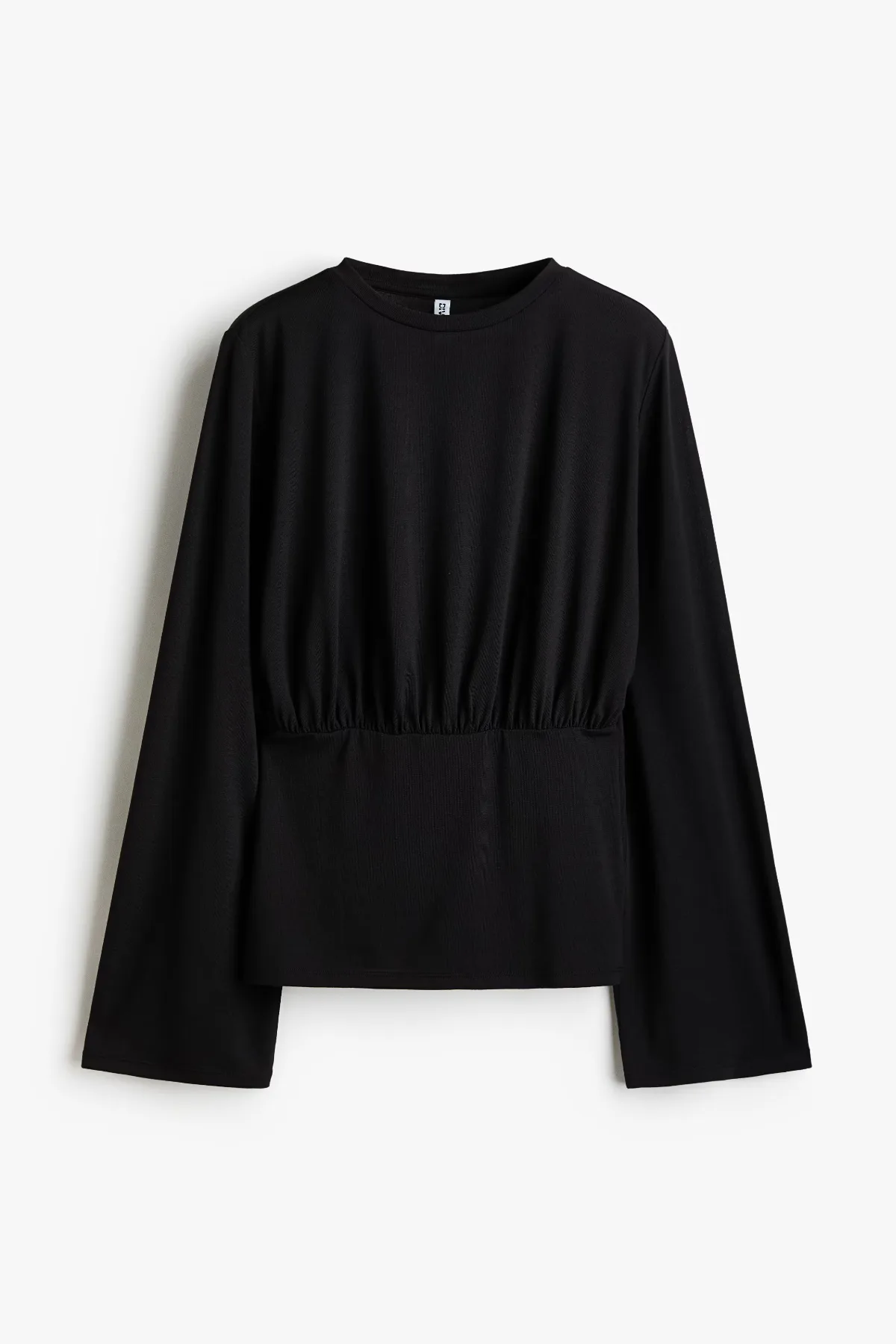 Long-Sleeved Gathered Top