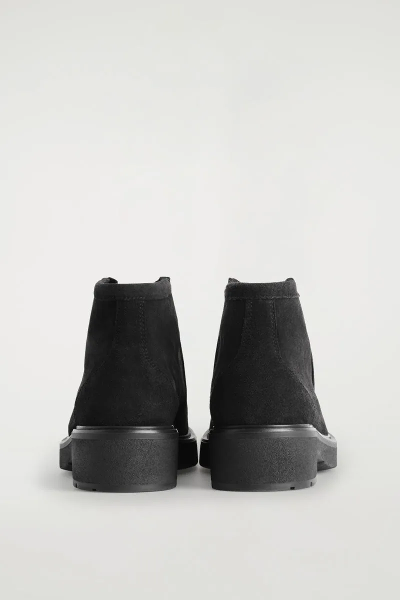 Lace-Up Suede Ankle Boots by COS