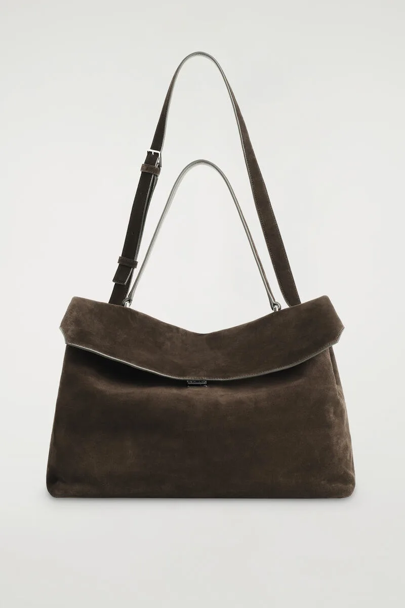 Trullo Oversized Flap Bag - Split Suede by COS