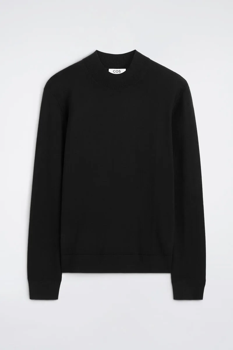 Slim Merino Wool Mock-Neck Sweater by COS