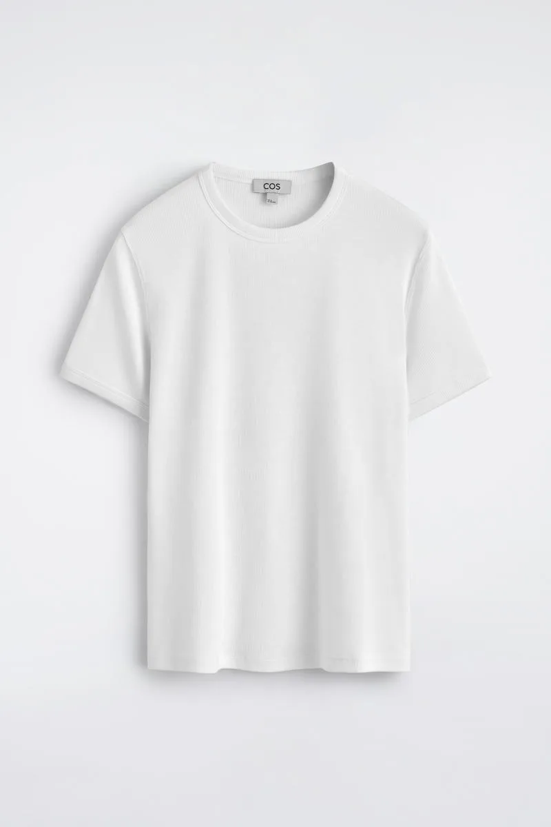 Slim Ribbed Cotton T-Shirt