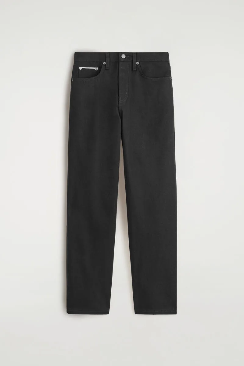 Rider Raw Selvedge Relaxed-Fit Straight-Leg Jeans by COS