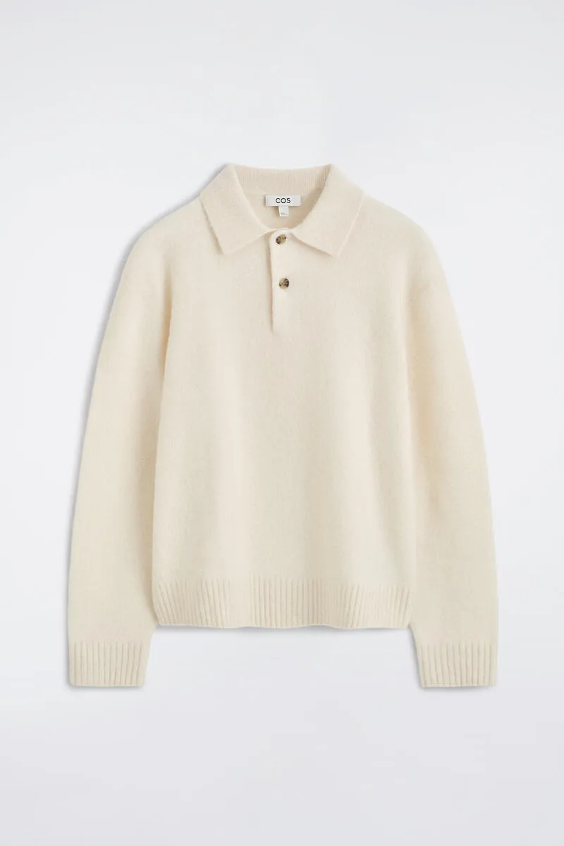 Brushed-Wool Polo Shirt by COS
