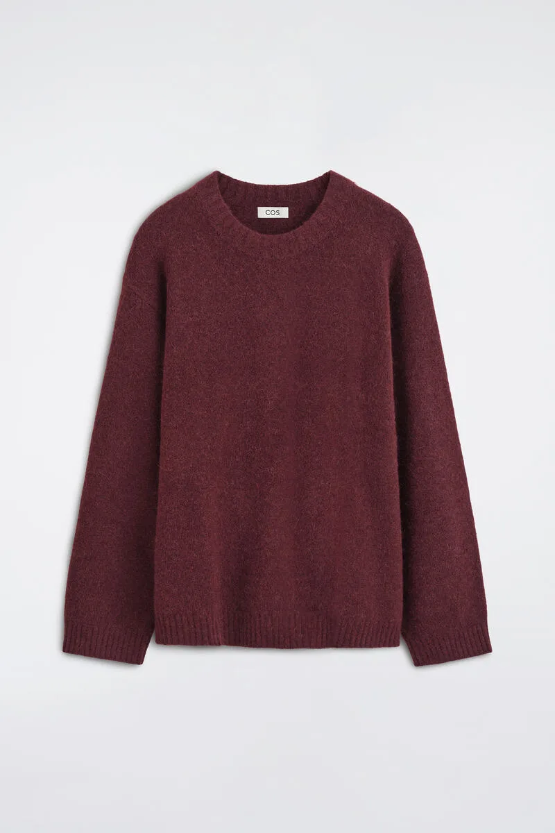 Oversized Alpaca-Blend Crew-Neck Sweater by COS
