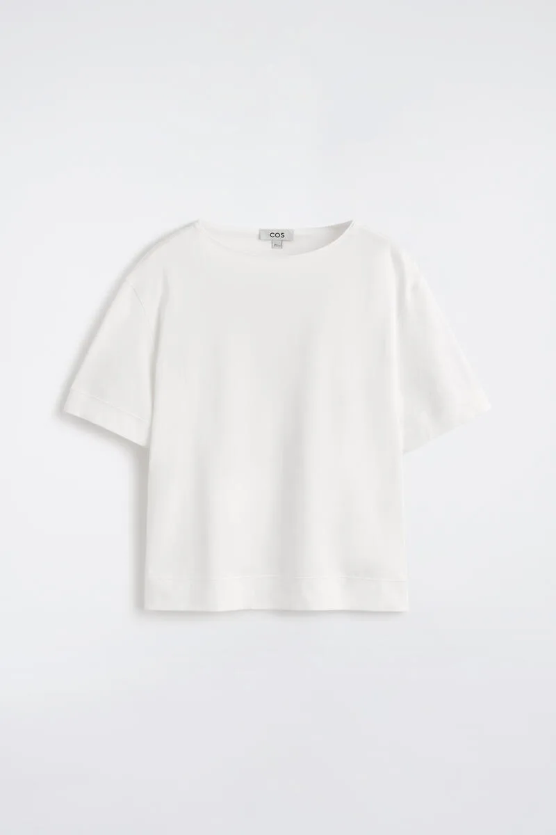 Boat-Neck Cotton T-Shirt by COS