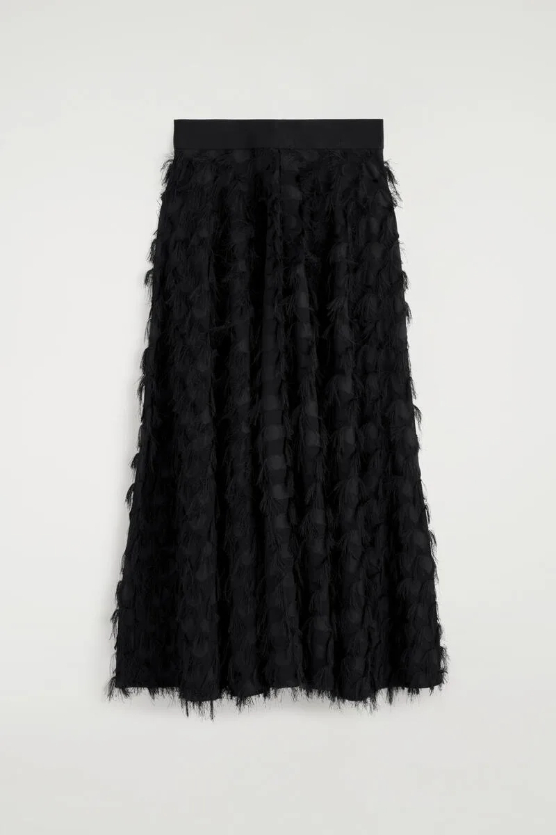 Jacquard-Fringed Midi Skirt by COS