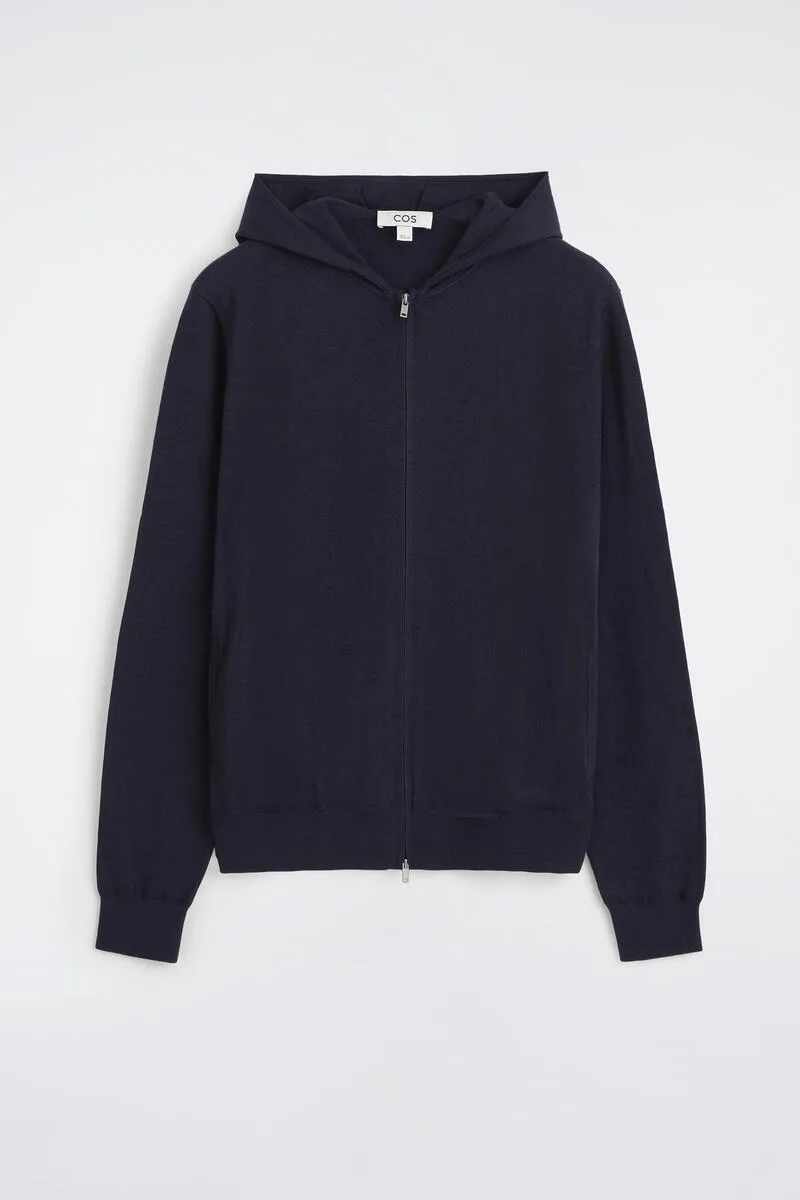 Merino Wool Zip-Up Hoodie by COS