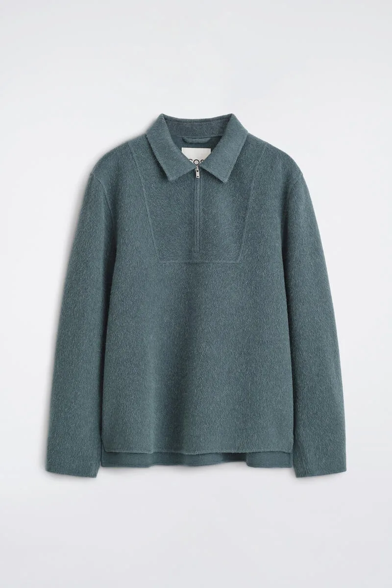 Double-Faced Wool-Blend Zip-Up Overshirt by COS
