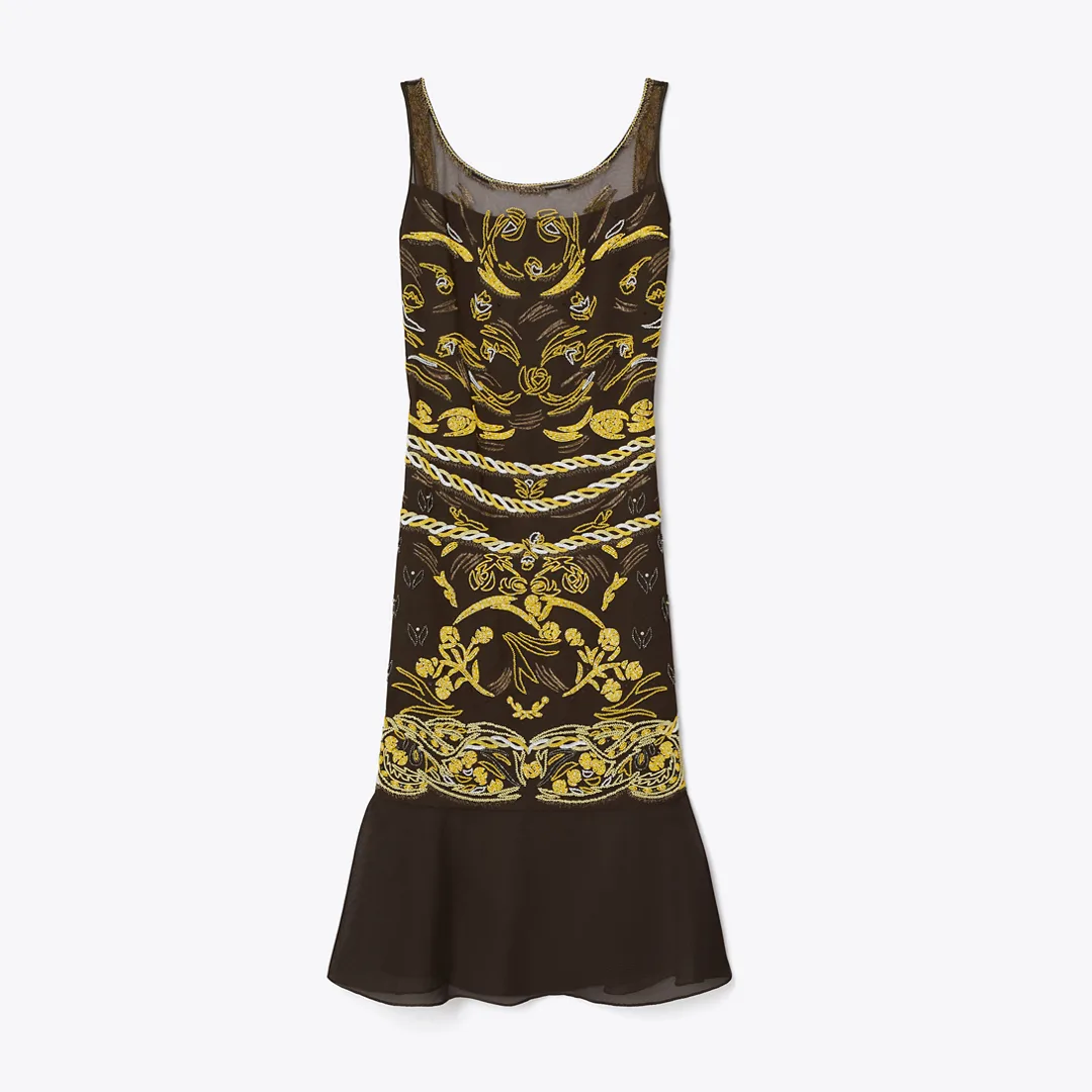 Embellished Mesh Dress by Tory Burch