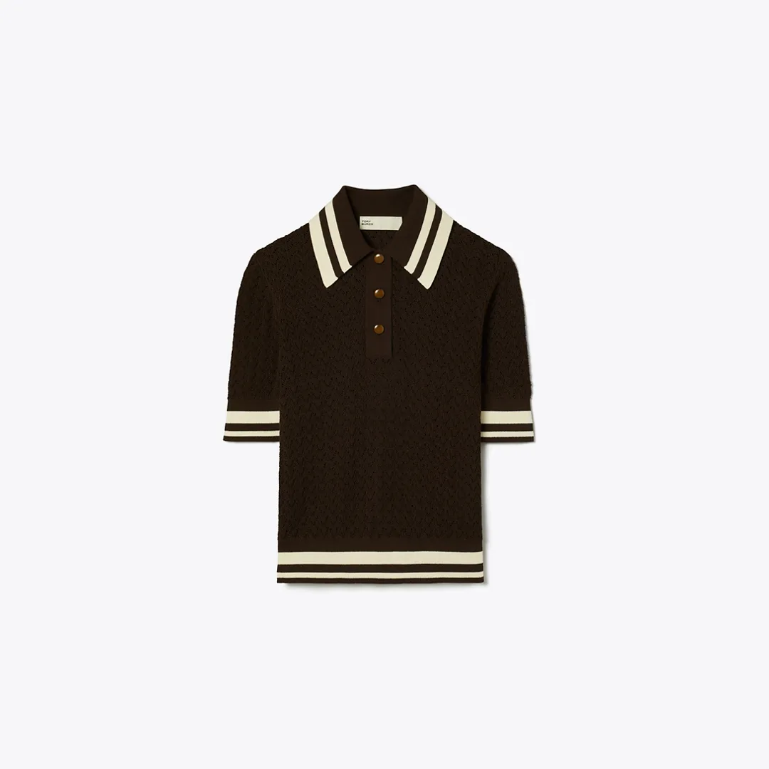 Cotton Pointelle Polo