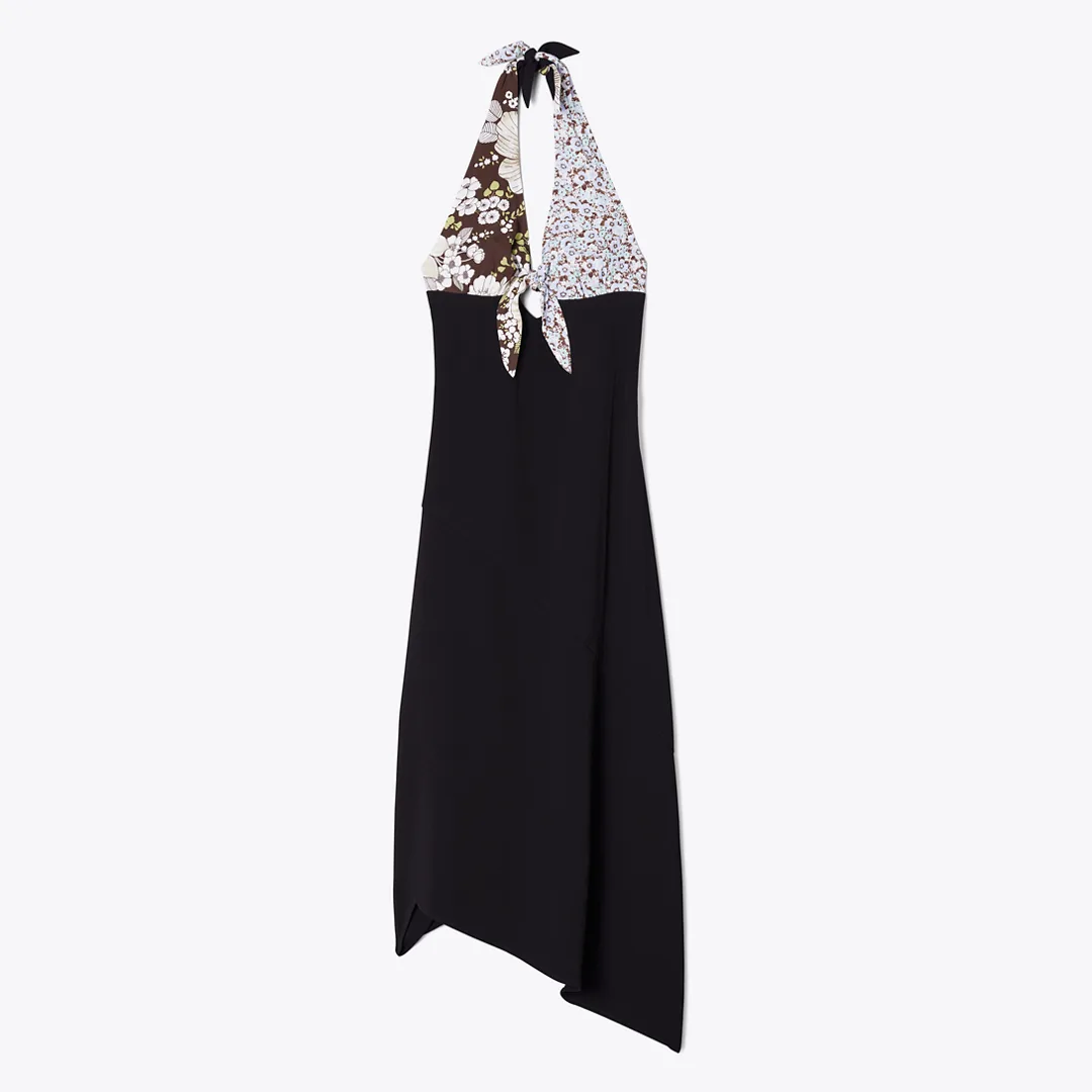 Tie-Back Crepe Dress by Tory Burch