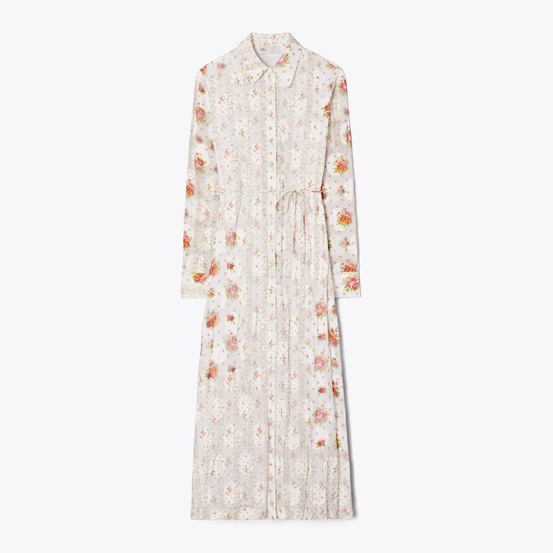 Cotton Jacquard Shirtdress