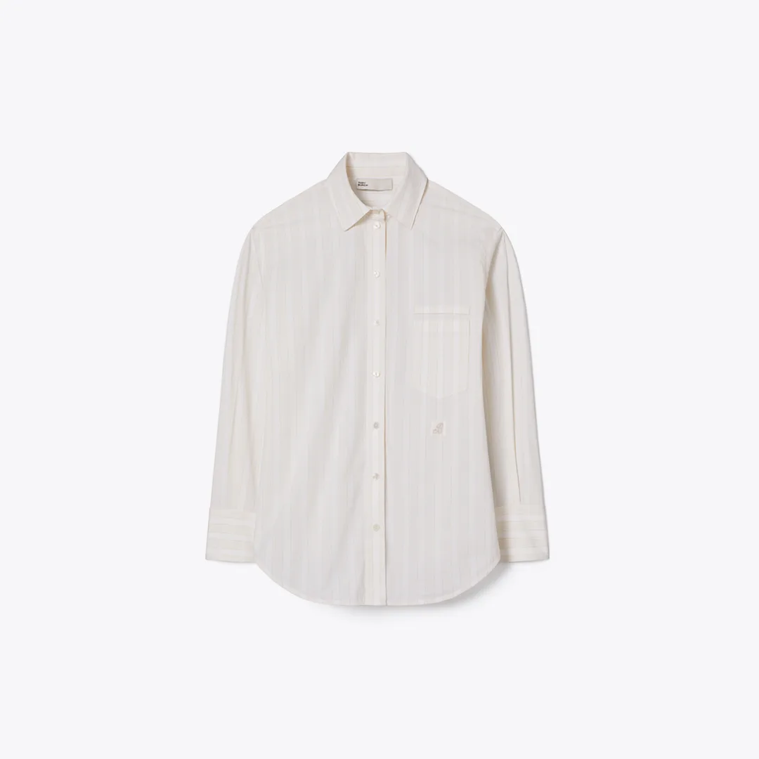 Striped Cotton Shirt by Tory Burch