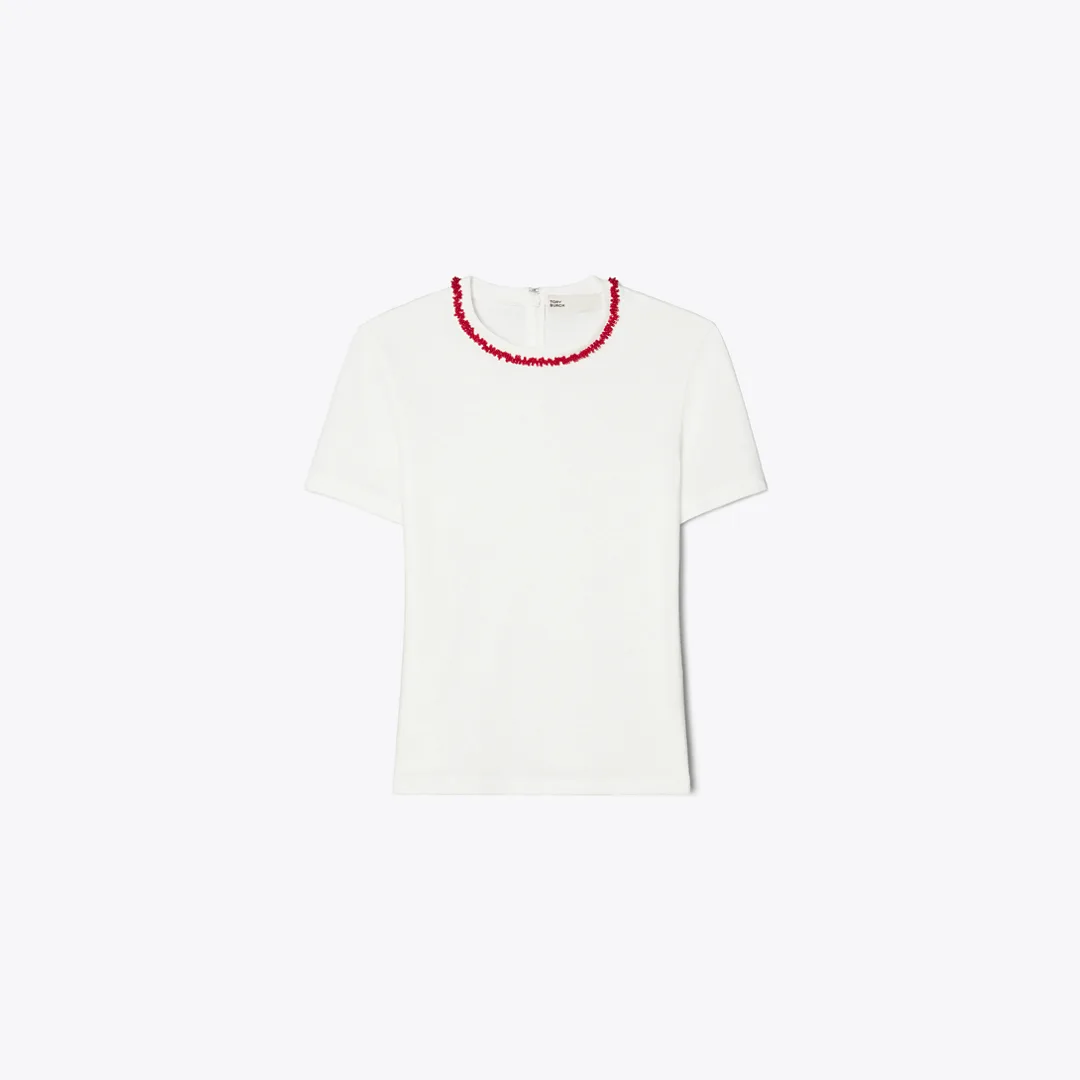 Embellished Cotton T-Shirt