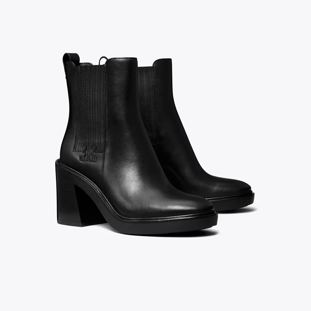 T Chelsea Heeled Ankle Boot by Tory Burch