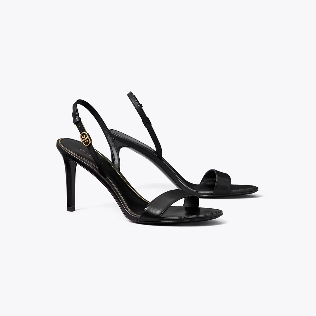 Double T Buckle Heeled Sandal by Tory Burch