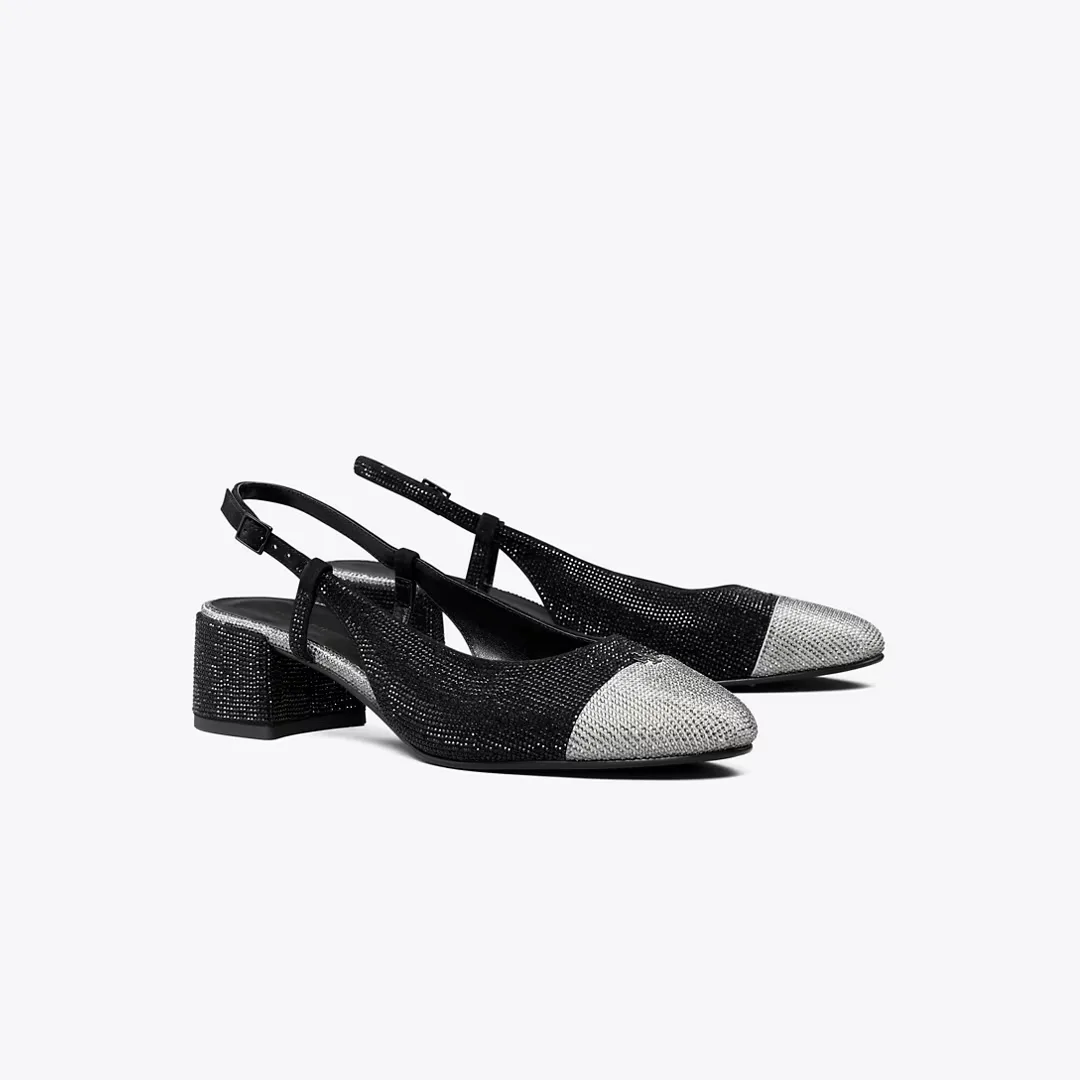 Cap-Toe Pav Slingback by Tory Burch