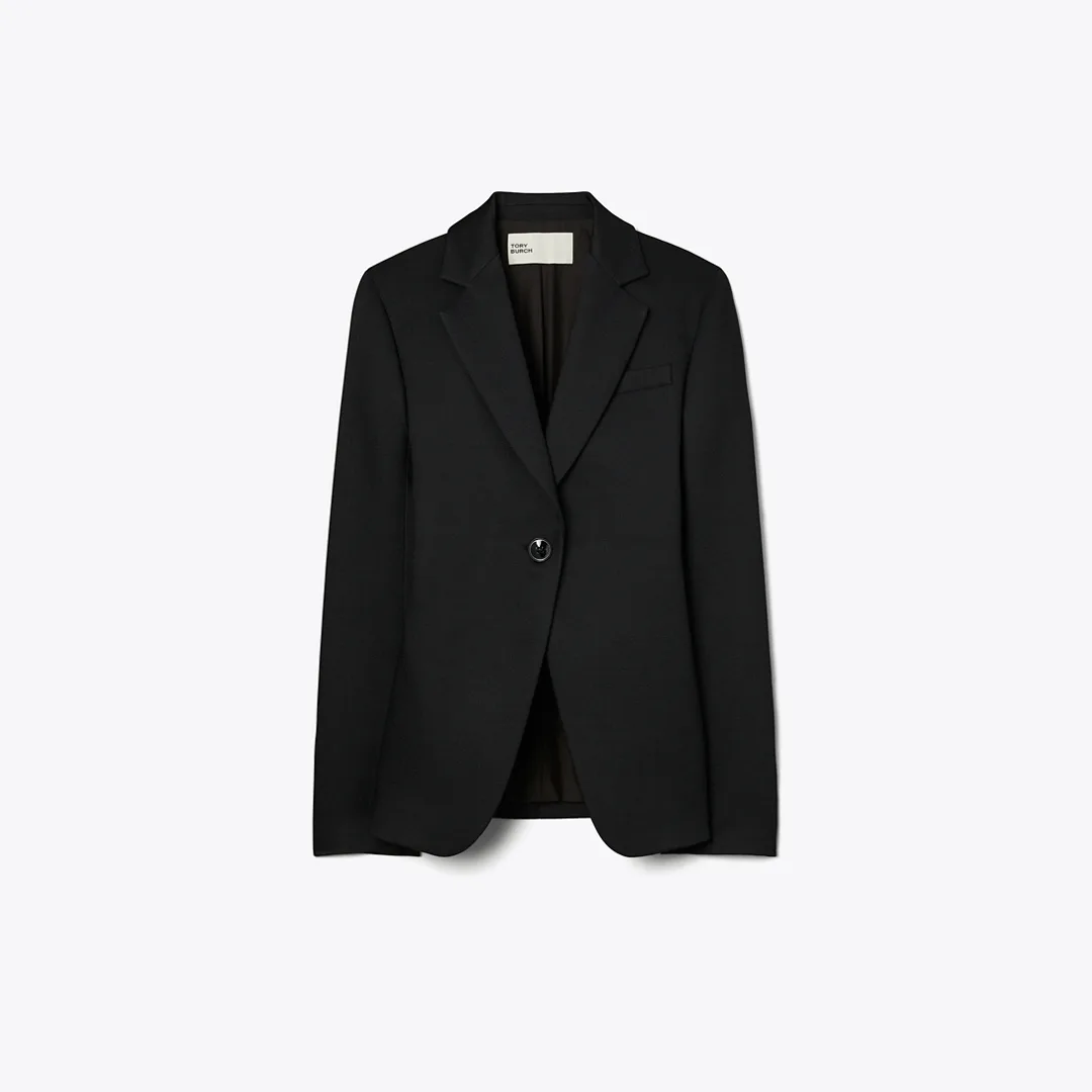 Textured Crepe Blazer by Tory Burch