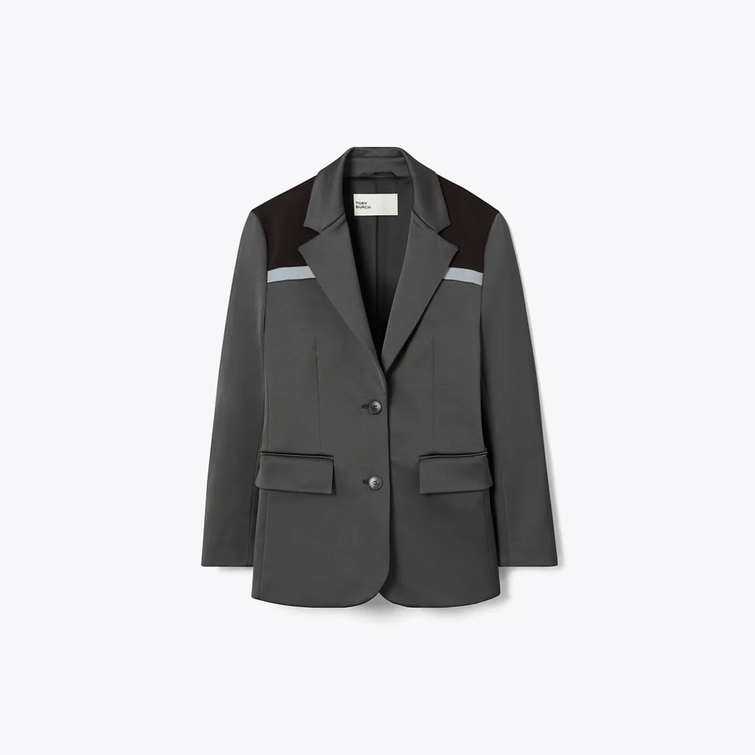 Colorblock Stretch Blazer by Tory Burch
