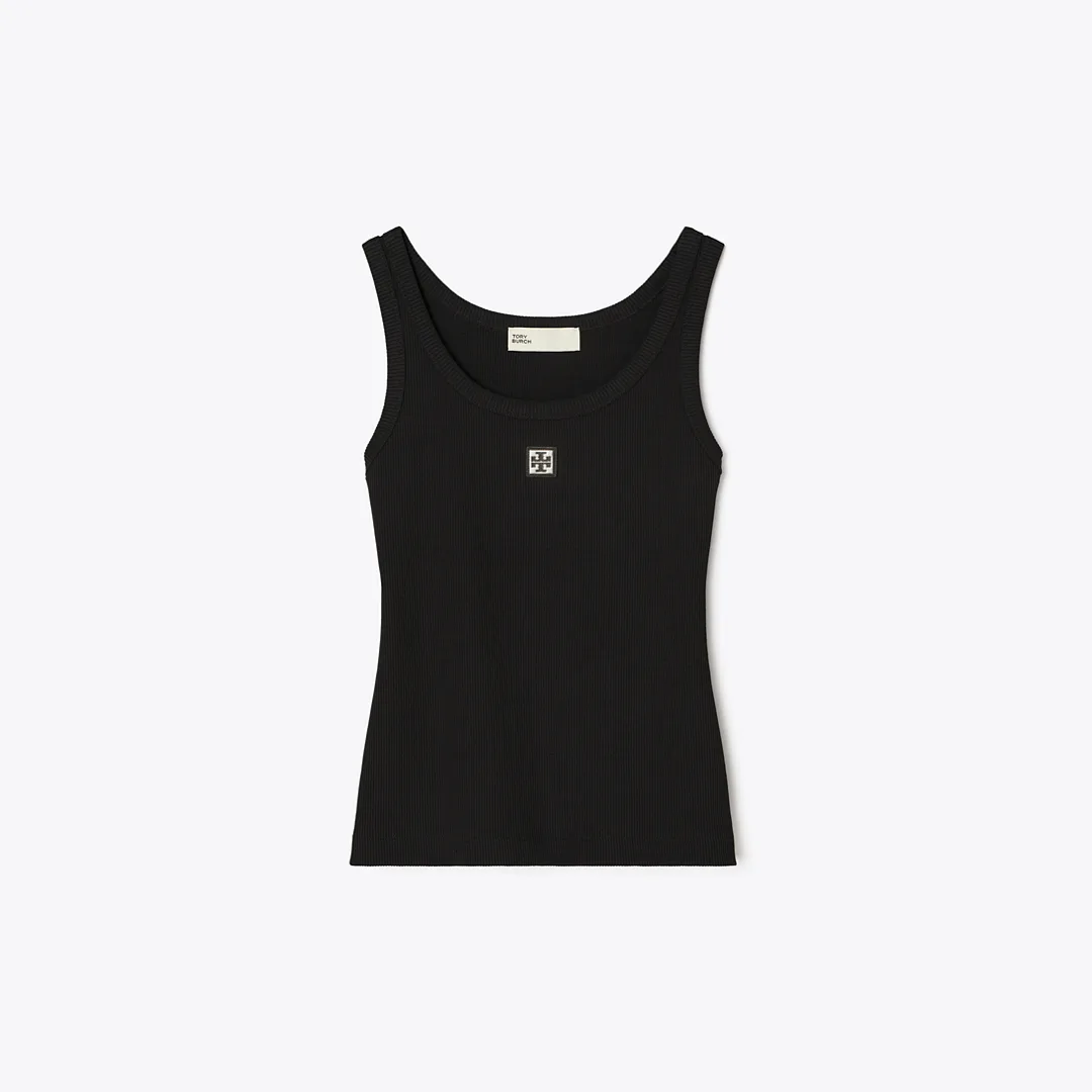 Cotton Scoop Tank by Tory Burch