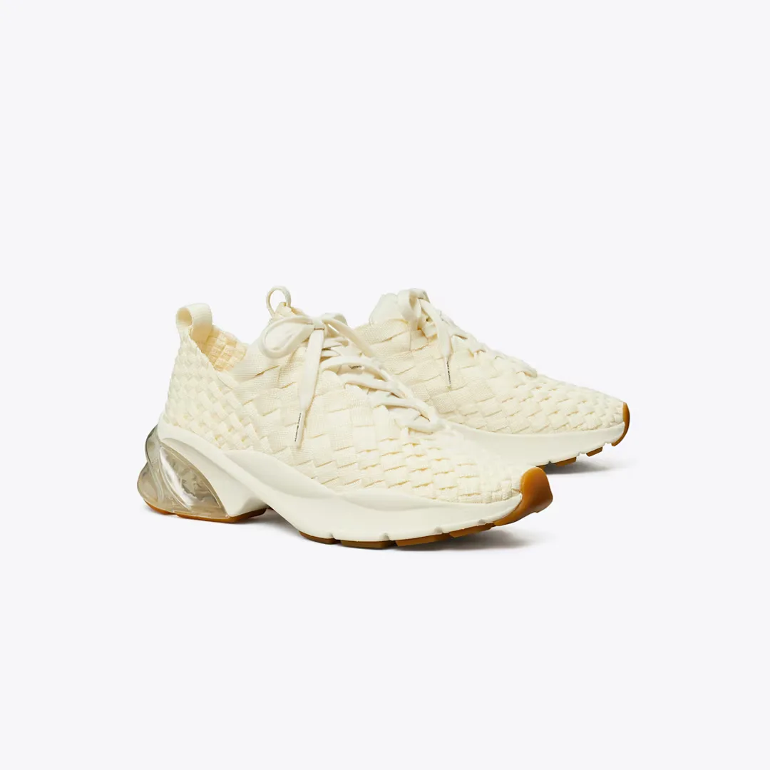 Good Luck Woven Trainer by Tory Burch