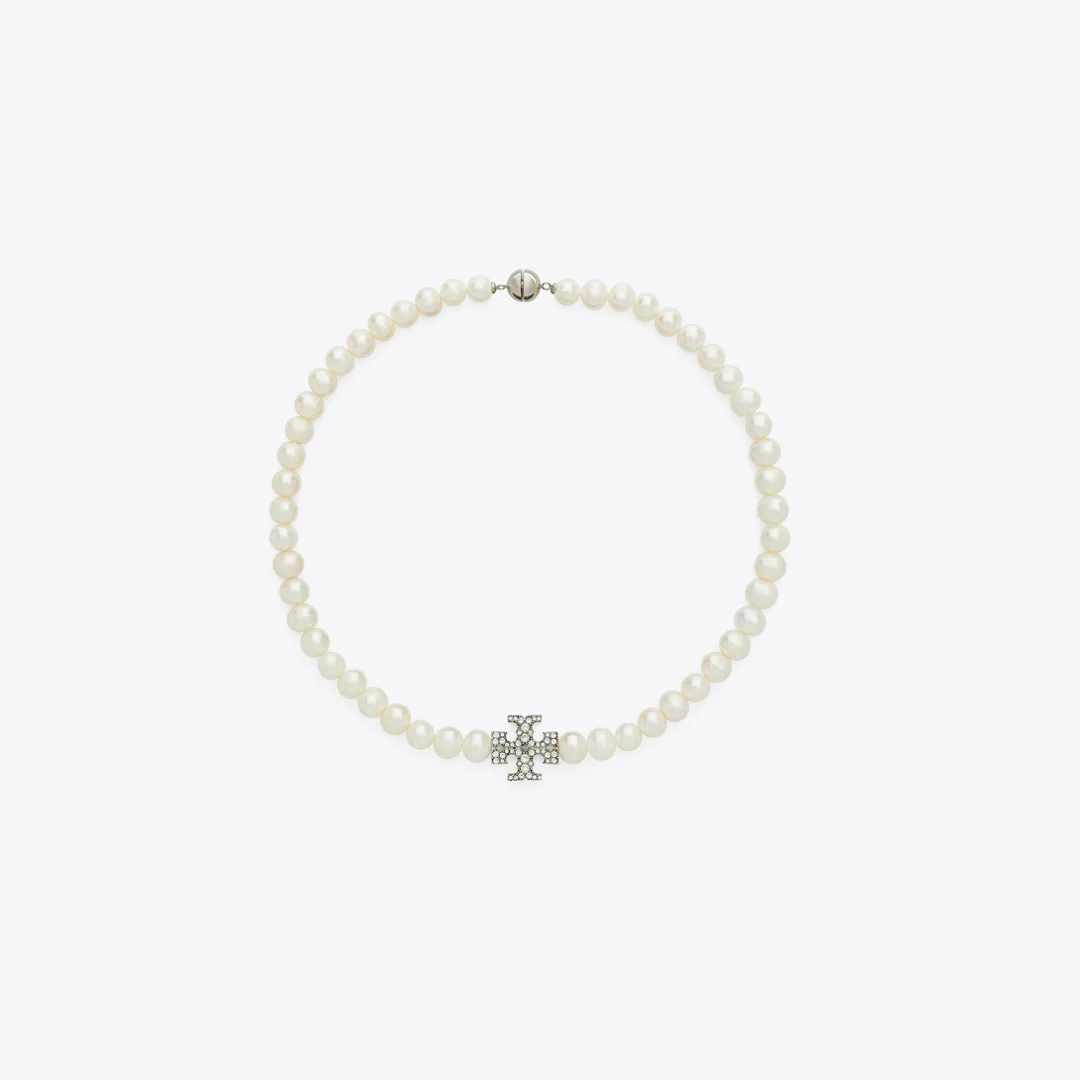 Moondance Pearl and Pav Necklace by Tory Burch