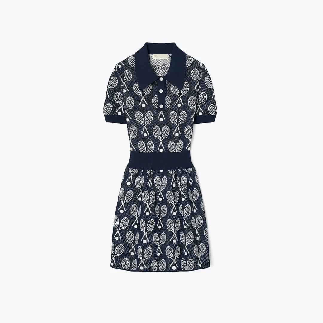 Racquet Mesh Dress by Tory Burch
