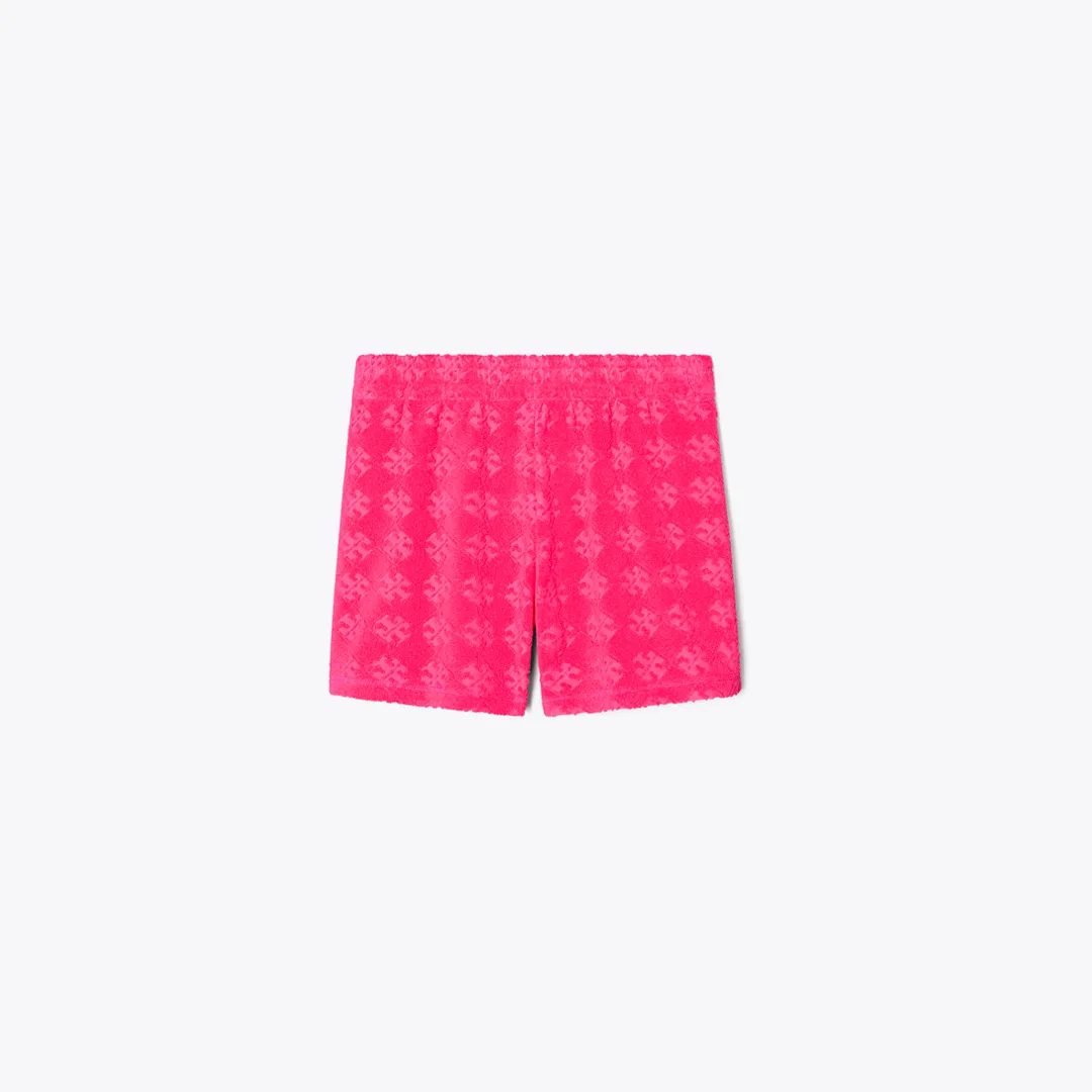 Terry Jacquard Logo Short by Tory Burch