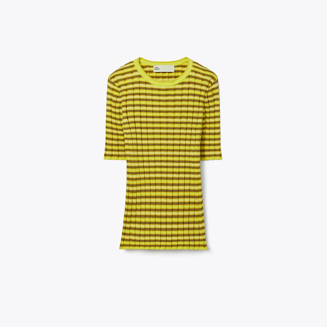 Striped Cotton Sweater by Tory Burch